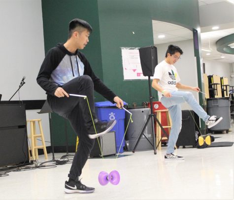 Juniors Dennis Tsui and Christopher Shih showcase their unique talent on the Chinese Yo-Yo.