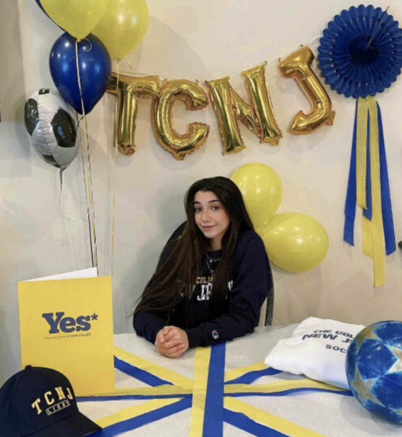 After a successful career on the girls soccer team, Emma Simpson, 12, will be heading to TCNJ to play soccer.