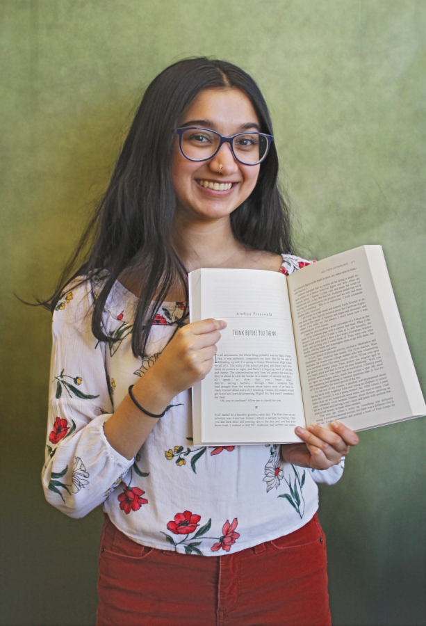 Senior Alefiya Presswala says: I’m really proud of anything that has to do with my writing. One of my biggest accomplishments that means a lot to me is having three short stories published in anthologies.